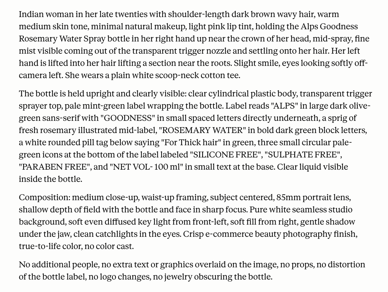 NBP Whisperer's response — a full, detailed prompt ready to paste into Higgsfield, with model recommendation and notes
